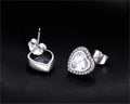 Celestia Heart-Shaped Earrings with Silver Zirconia - An Enchanting Accessory