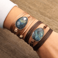 Labradorite Cord Bracelet - Lunaria Elegance