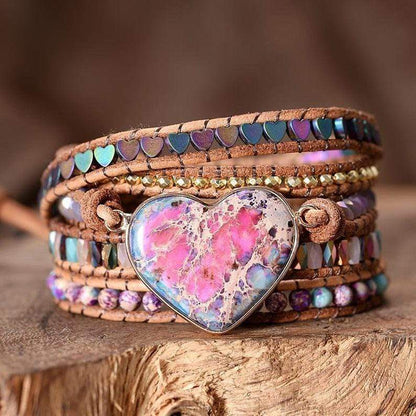 AmoraCharm - Jasper Wrap Bracelet for Love & Protection