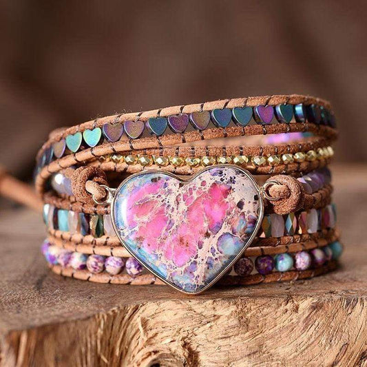 AmoraCharm - Jasper Wrap Bracelet for Love & Protection