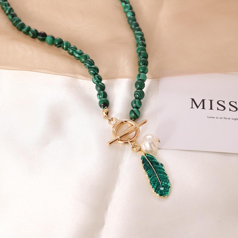 Thalina - Malachite Natural Gemstone Necklace