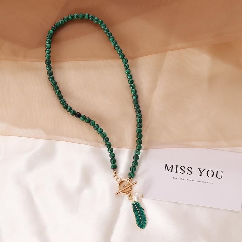 Thalina - Malachite Natural Gemstone Necklace