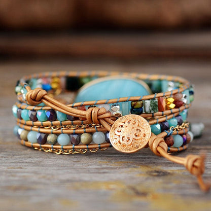 Amazonite Bracelet – Stylish Sea Blue Wrap Bracelet