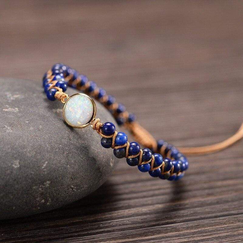 Aurielle – Amethyst-Opal Yoga Bracelet for Harmony