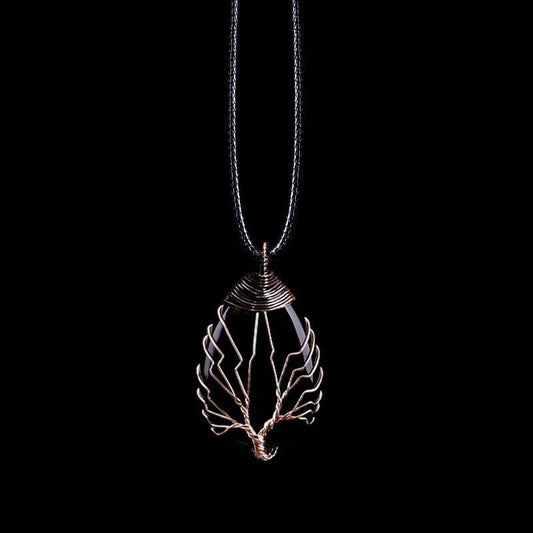 Eryna - Elegant Black Obsidian Pendant Necklace