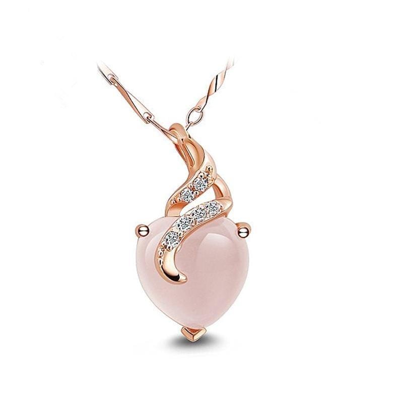 Calista Heart - Elegant Opal Necklace
