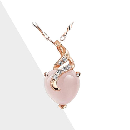 Calista Heart - Elegant Opal Necklace