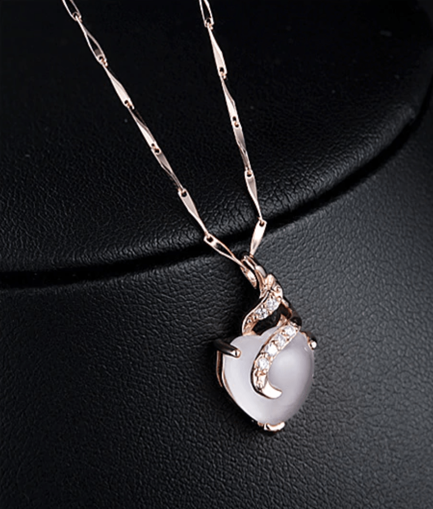OpalHeart - Elegant Heart-Shaped Necklace by Calista