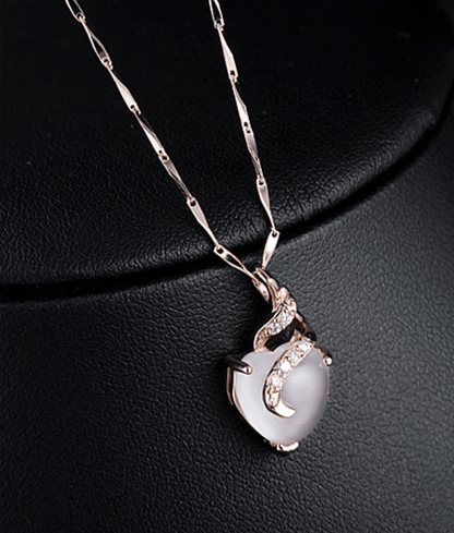 Calista Heart - Elegant Opal Necklace