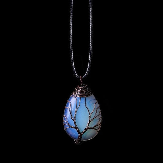 Elisia - Elegant Opal Drop Pendant Necklace