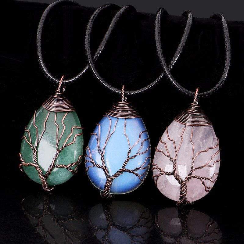 Elisia - Elegant Opalite Teardrop Pendant Necklace