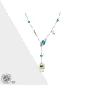 CrystalHamsa - Elegant Silver Hamsa Necklace