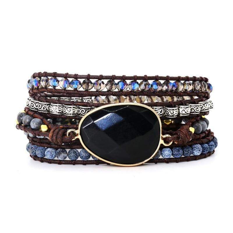 OnyxGlow – Luxurious Wrap Bracelet for Women