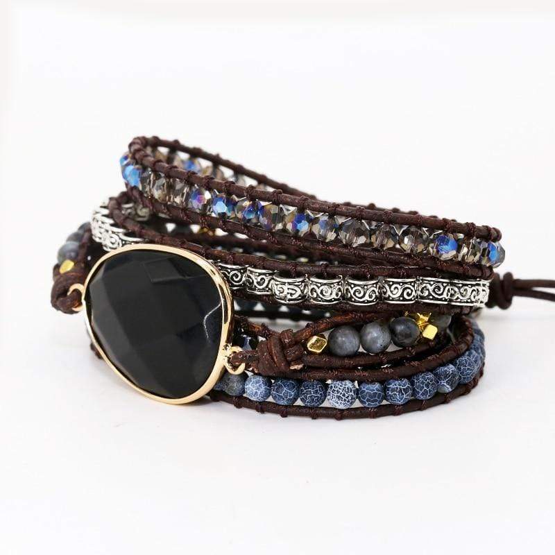 OnyxGlow – Luxurious Wrap Bracelet for Women