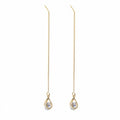 Isalyn - Elegant Long Rhinestone Drop Earrings