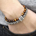 Tiger's Eye Beaded Bracelet for Men "The Warrior" - Asher