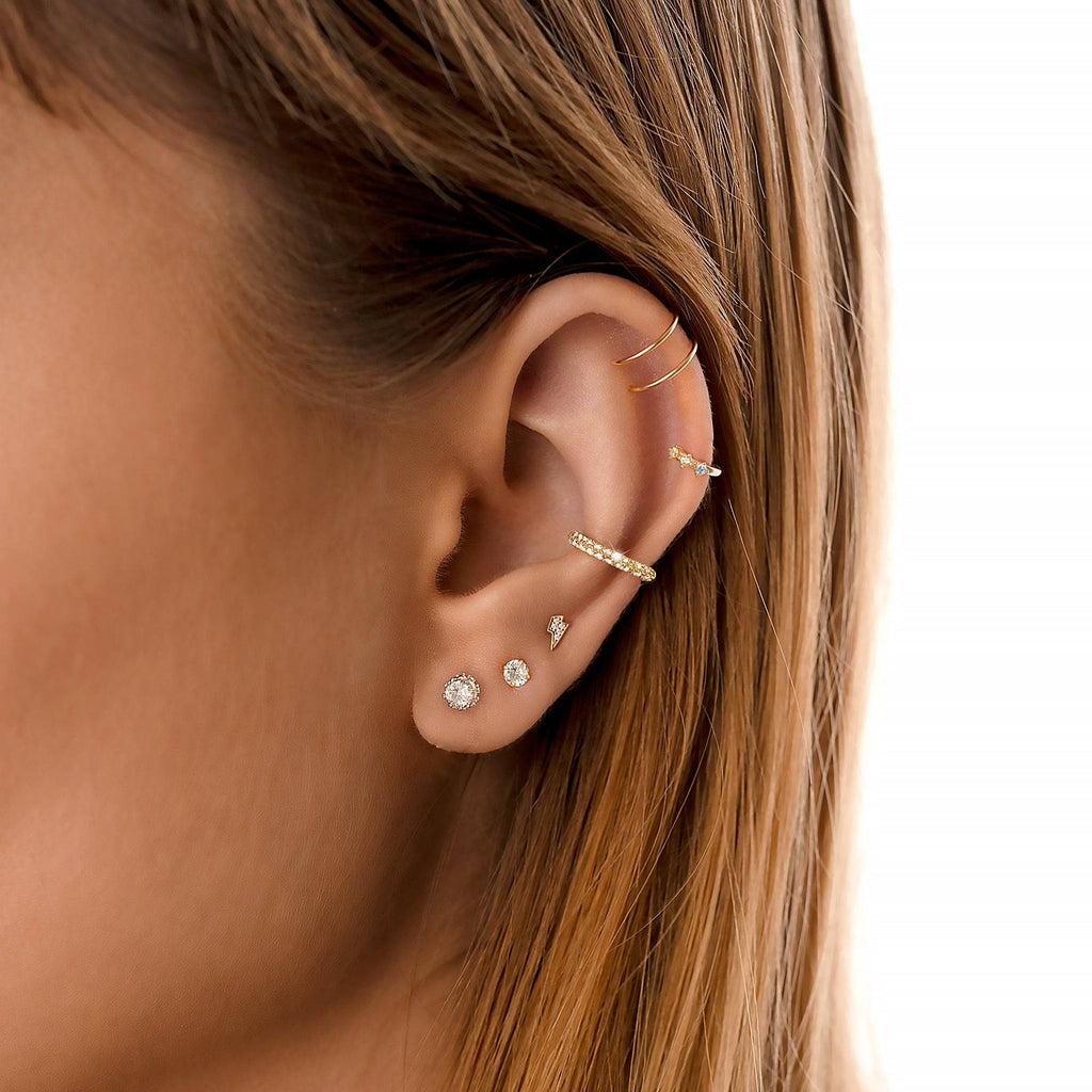 Elegant Elina Crown Earrings - A Refined Accessory for Your Look