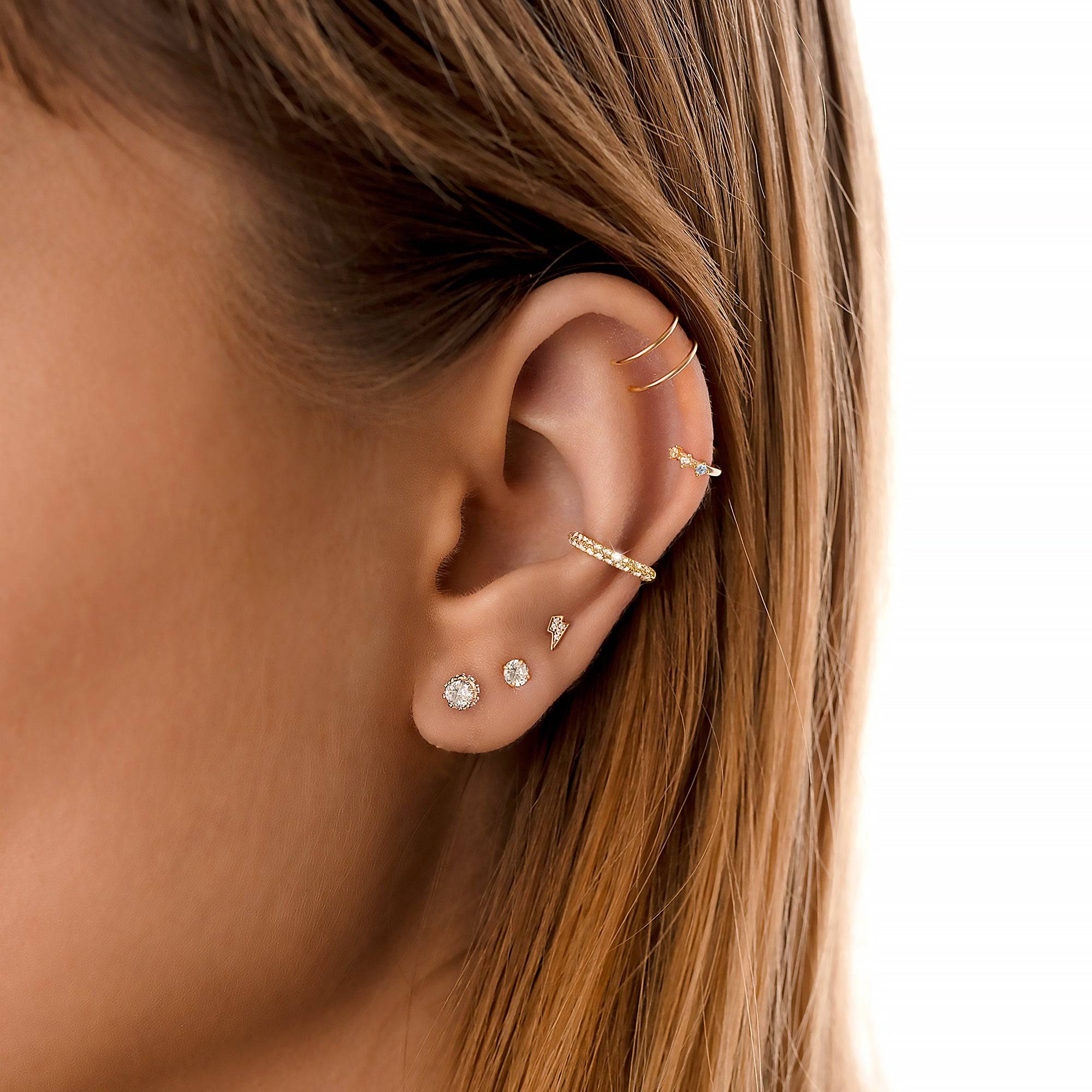 Elegant Elina Crown Earrings - A Refined Accessory for Your Look