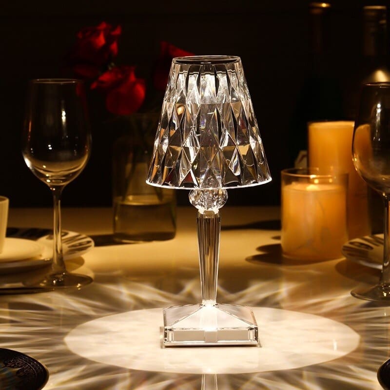 LuxeGlow - Elegant Crystal Table Lamp for Living Room