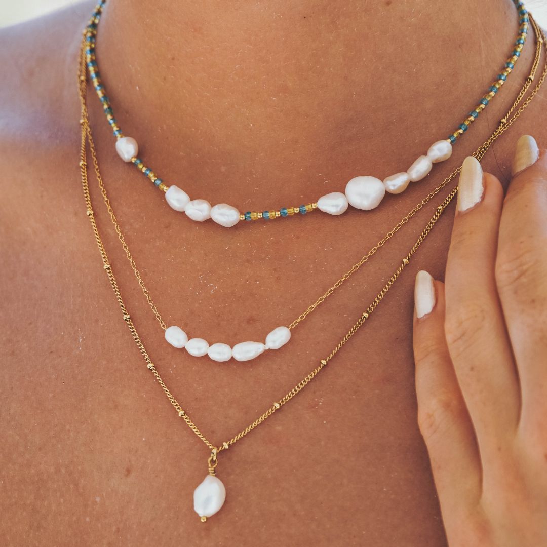 Elegant Celina Necklace with Luxurious Freshwater Pearls