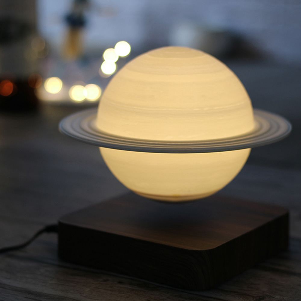 SaturnGlow – Floating Designer Lamp with 3D-Print Technology