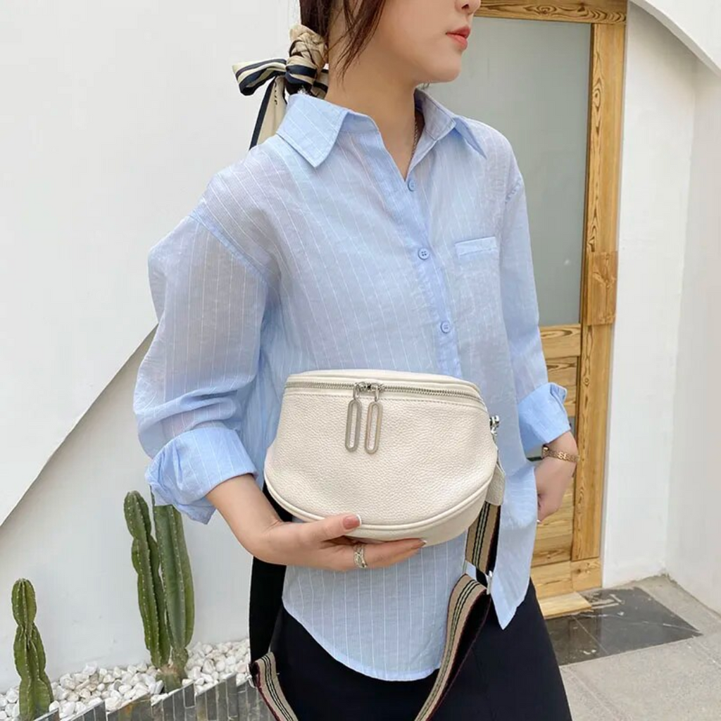 Lucy LeatherBag – Trendy and Cute Leather Saddle Bag