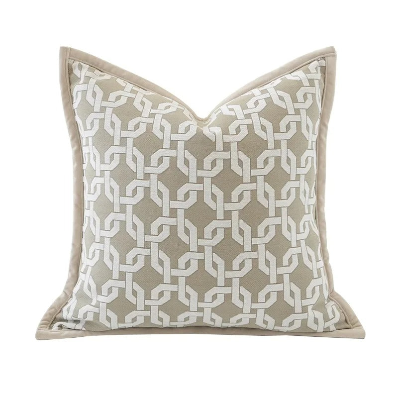 VelvetGlow Pillowcase - Double-Sided Geometric Luxury Jacquard Pillow Cover