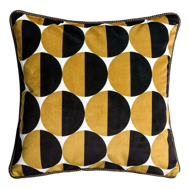 Luxury Golden Bee Print Cushion Cover for Elegant Interiors