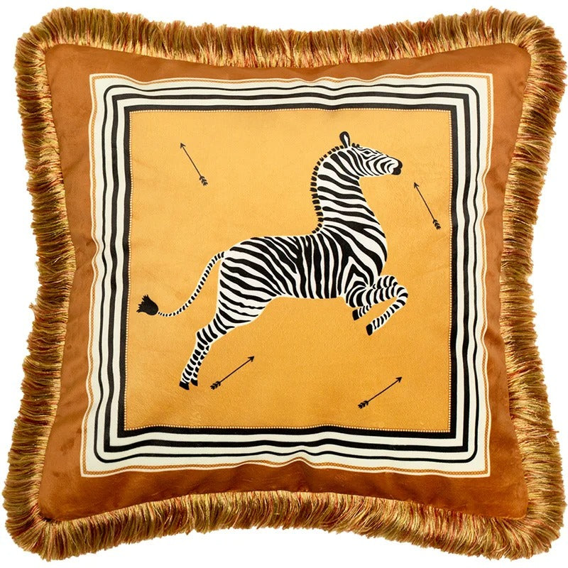 Luxury Golden Bee Print Cushion Cover for Elegant Interiors