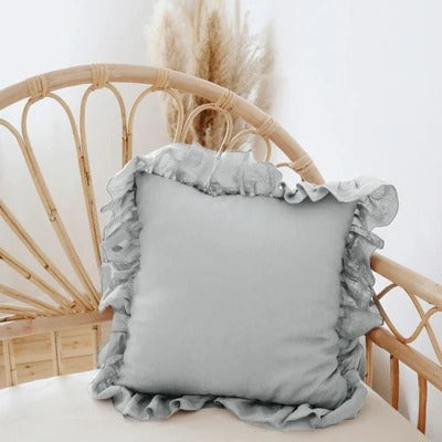 Elegant Linen Pillowcase - with Ruffles for Ultimate Comfort