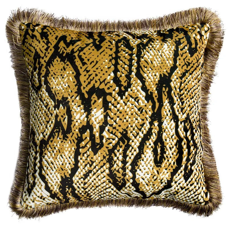 Luxury Golden Bee Print Cushion Cover for Elegant Interiors