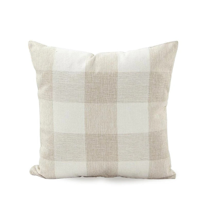 Harmonie Home Cushion Cover - Timeless Checkered Cushion Cover for Any Interior