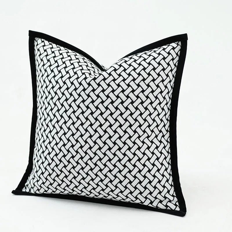VelvetGlow Pillowcase - Double-Sided Geometric Luxury Jacquard Pillow Cover
