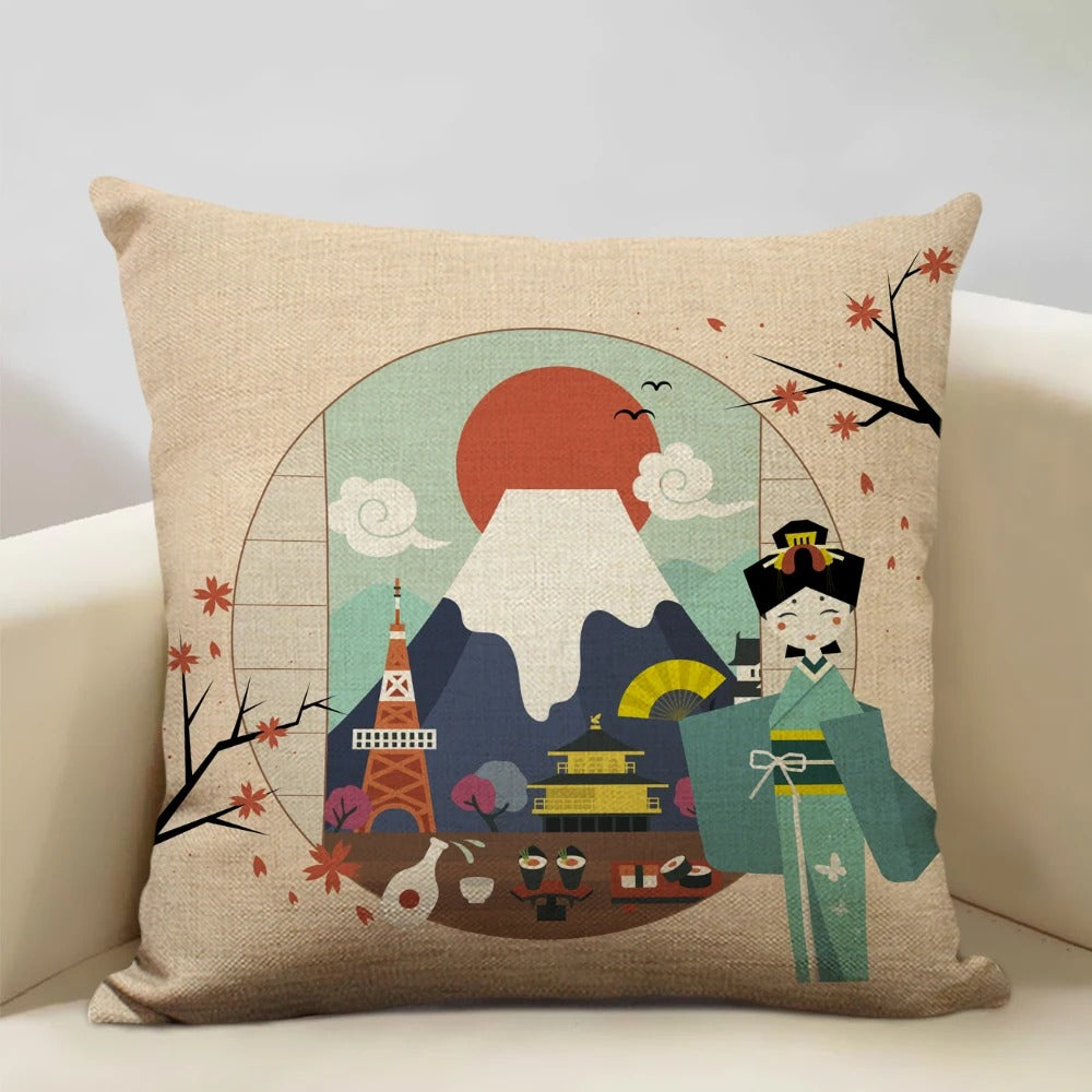 BeauRêve Pillowcase with Mount Fuji - Japanese Style for Any Room
