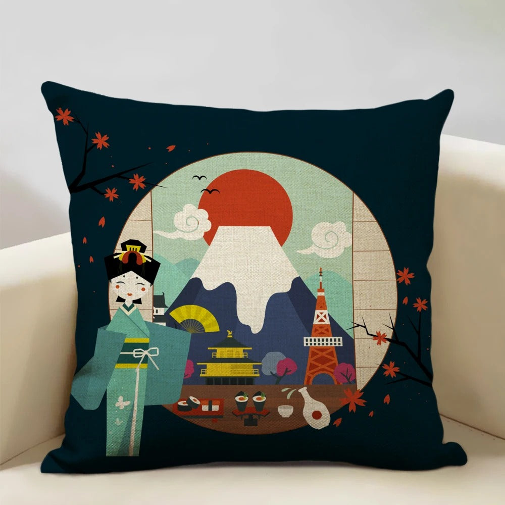 BeauRêve Pillowcase with Mount Fuji - Japanese Style for Any Room
