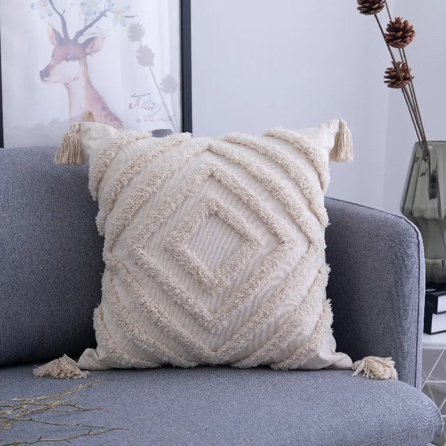 Boho Tufted Pillow Cover - Moroccan Flair for Your Interior