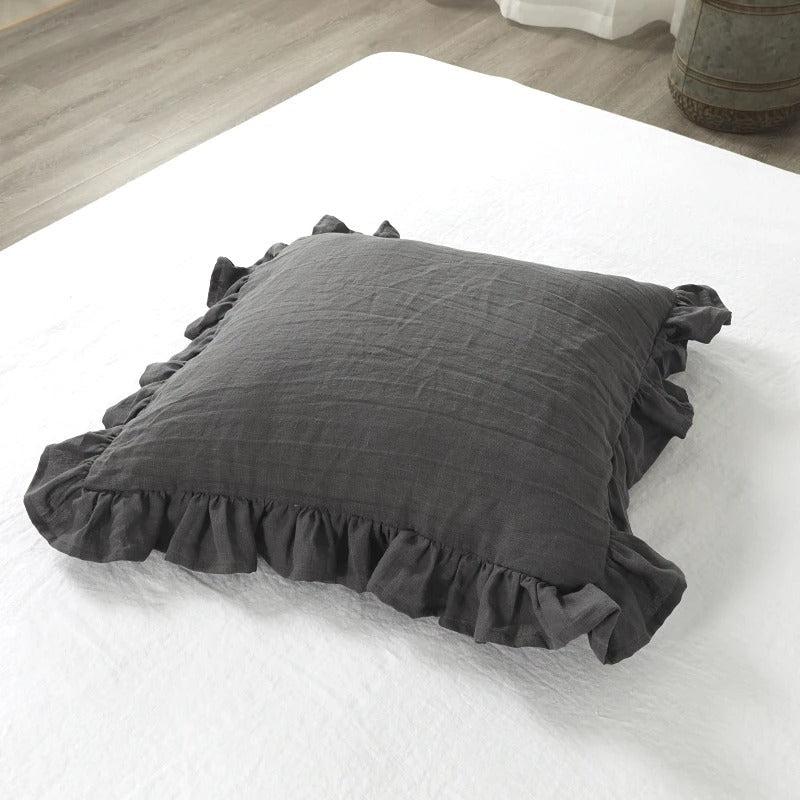 Elegant Linen Pillowcase - with Ruffles for Ultimate Comfort