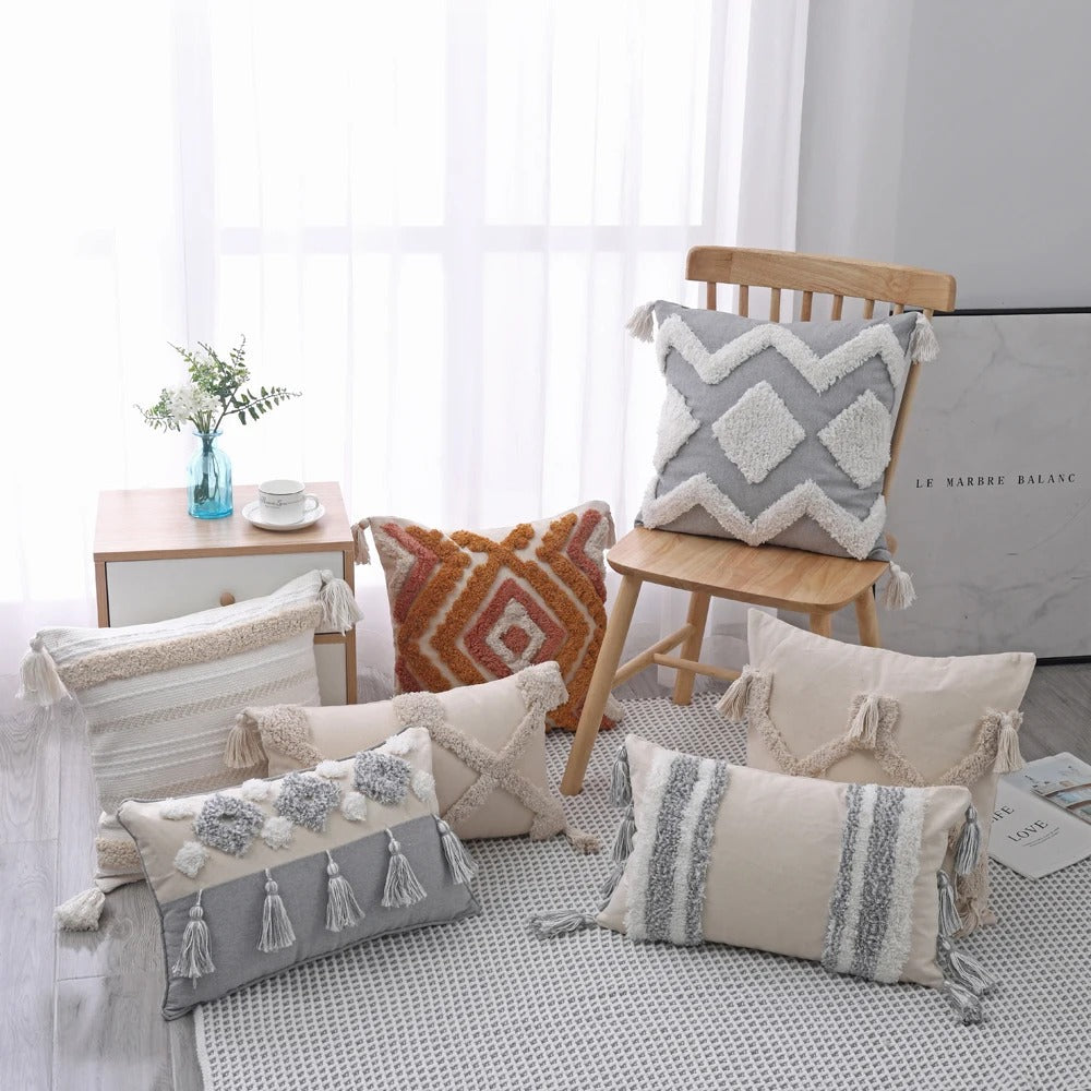 Boho Tufted Pillow Cover - Moroccan Flair for Your Interior
