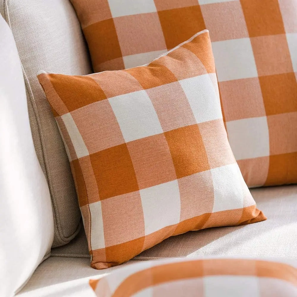 Harmonie Home Cushion Cover - Timeless Checkered Cushion Cover for Any Interior