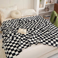 Tessellé Throw – Luxury Coral Velvet Plaid