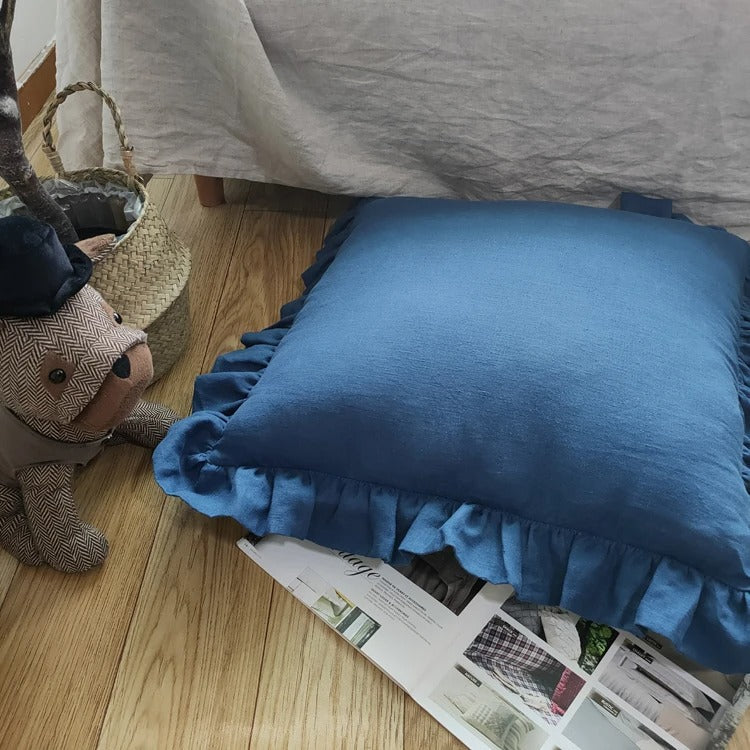 Elegant Linen Pillowcase - with Ruffles for Ultimate Comfort