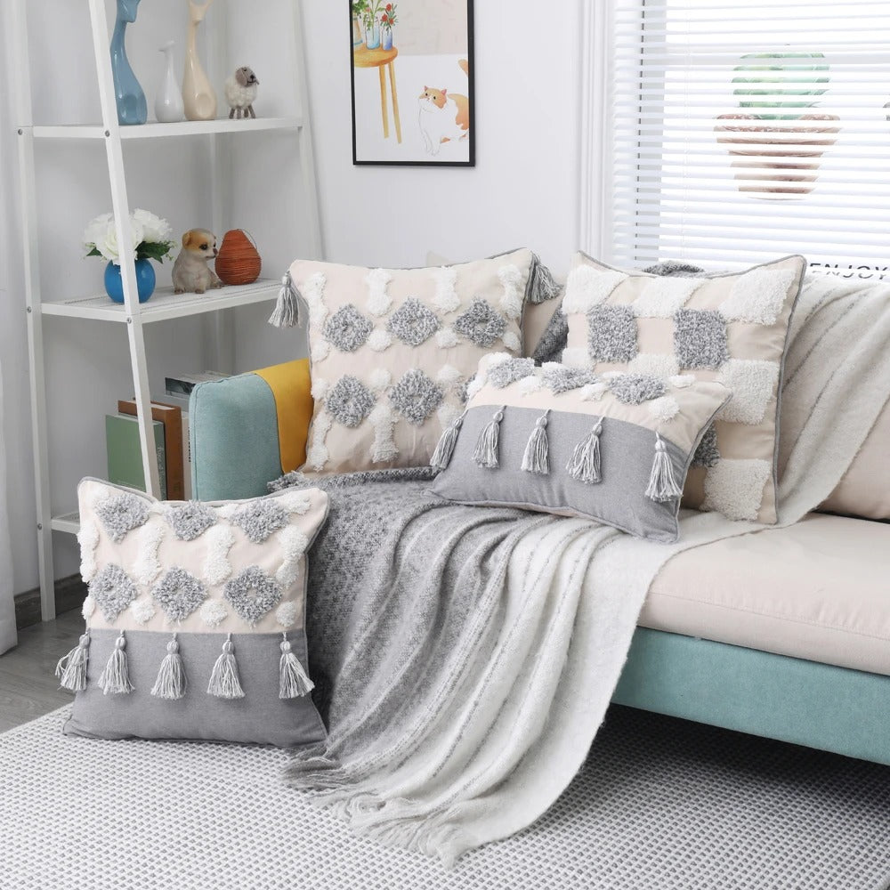 Boho Tufted Pillow Cover - Moroccan Flair for Your Interior