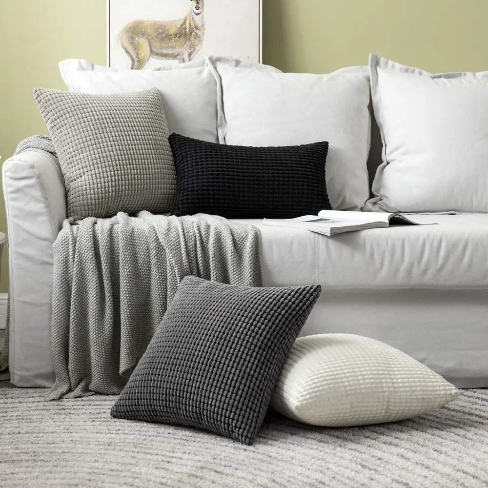 Luxe Pluchehome Kussenhoes - met Speels Maiskorrelontwerp