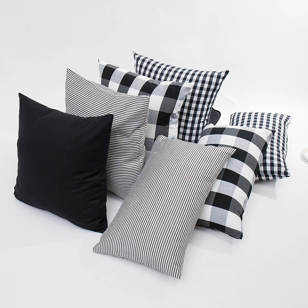Stylish MarbreLuxe Cushion Cover - Modern Stripe Pillow Cover for Elegant Interiors