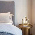 Luminare - Modern LED Table Lamp Whiteh Bent Design and USB Connection