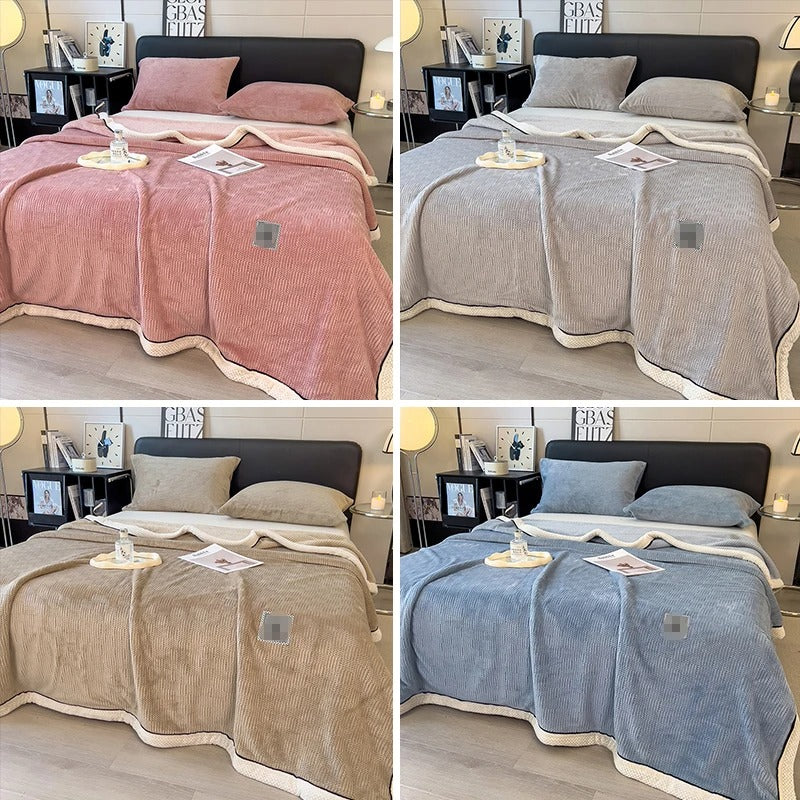 Coral Fleece Luxury Blanket – Soft and Warm for Your Living Room