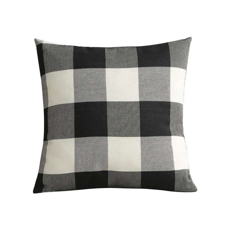 Harmonie Home Cushion Cover - Timeless Checkered Cushion Cover for Any Interior