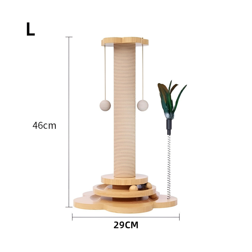WoodPounce - Elegant Wooden Cat Toy for Interactive Play