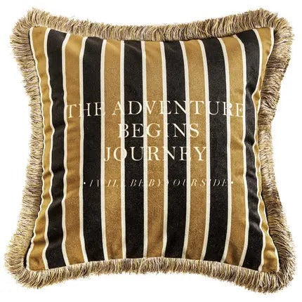 Luxury Golden Bee Print Cushion Cover for Elegant Interiors
