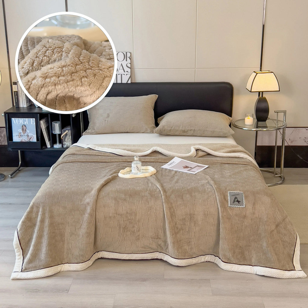 Coral Fleece Luxury Blanket – Soft and Warm for Your Living Room